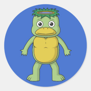 Yokai Kappa (Fluss Imp) Runder Aufkleber