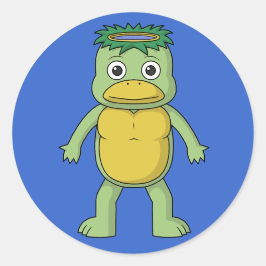 Yokai Kappa (Fluss Imp) Runder Aufkleber (Vorderseite)