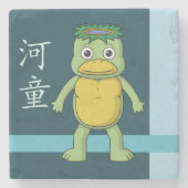 Yokai Kappa (Fluss Imp) Steinuntersetzer (Vorderseite)