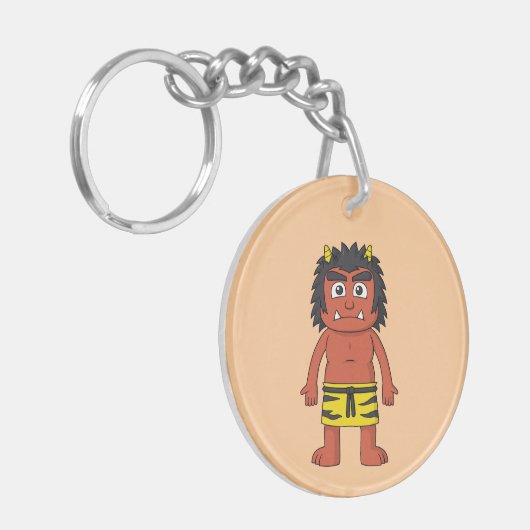 Yokai Oni (Ogre) Schlüsselanhänger (Vorderseite links)