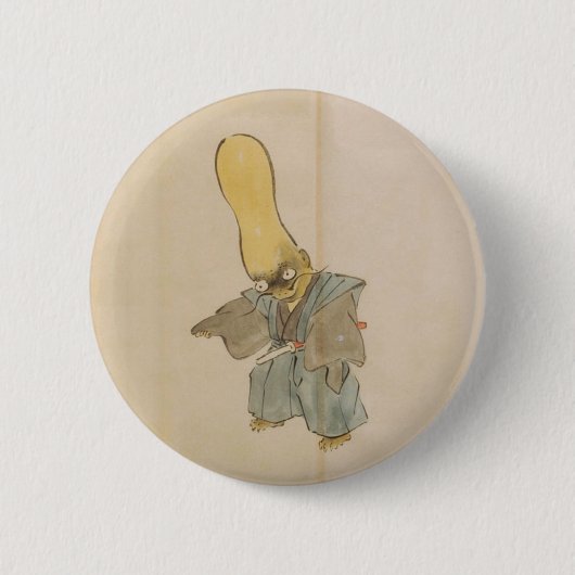 Yokai-Schwertfisch (Hochzeitsscroll) Button (Vorderseite)