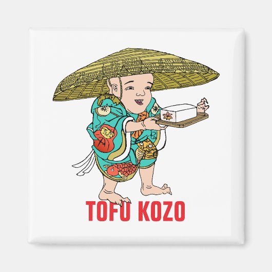Yokai-Serie: Tofu Kozo Magnet (Vorne)