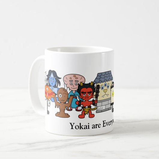 Yokai sind überall: Kundenspezifisches japanisches Kaffeetasse (Vorderseite Links)
