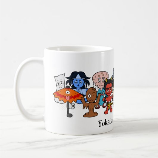 Yokai sind überall: Kundenspezifisches japanisches Kaffeetasse (Links)