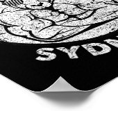 Yoked Gym Sydney Flex Muscle Kangaroo Poster (Ecke)