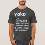 YOKO Definition Personalisiert Name Funny Birthday T-Shirt<br><div class="desc">YOKO Definition Personalisierter Name Funny Geburtstag . Karo unseren Geburtstag mit Shirt für die besten in einzigartigen oder maßgeschneiderten,  handgefertigten Stücke aus unseren Geschäften.</div>