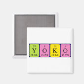 Yoko Periodenmagnet Magnet (Vorderseite/Rückseite)