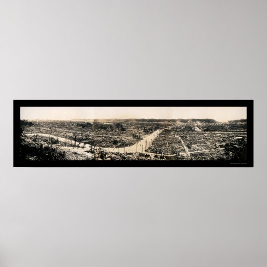 Yokohama-Erdbeben-Foto 1923 Poster (Vorne)