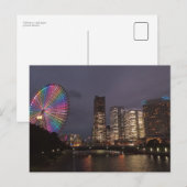 Yokohama in der Nacht, Japan Postkarte (Vorne/Hinten)