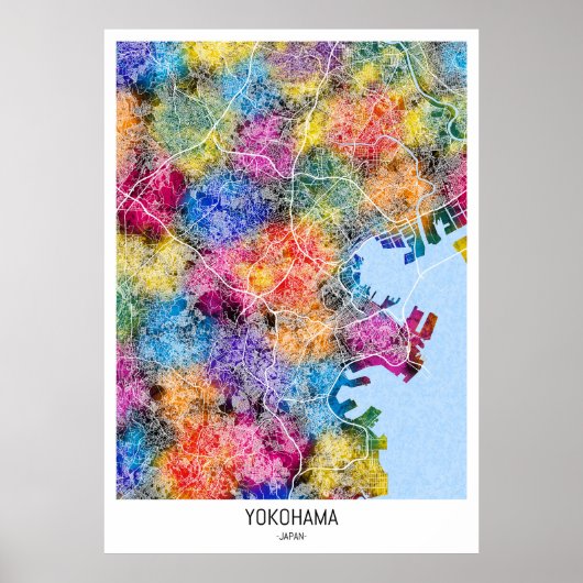 Yokohama Japan City Map Poster (Vorne)