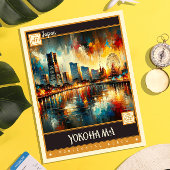 Yokohama, Japan | Vintage Malerei Postkarte