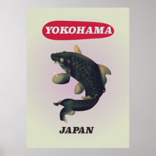 Yokohama Japan Vintage-Reiseposter Poster