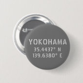 Yokohama Latitude & Longitude Button (Vorne & Hinten)