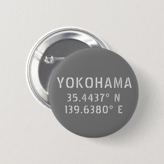 Yokohama Latitude & Longitude Button (Vorne & Hinten)