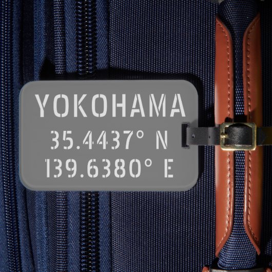 Yokohama Latitude & Longitude Gepäckanhänger (Vorderseite Insitu 4)