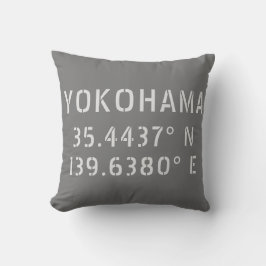 Yokohama Latitude & Longitude Kissen