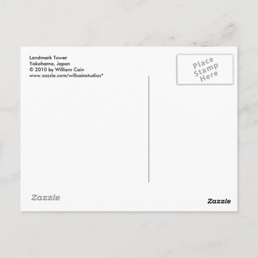 Yokohama Postkarte (Rückseite)