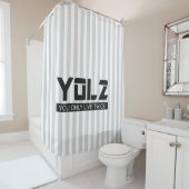 YOL2 leben Sie nur zweimal Zitat-Schwarzes auf Duschvorhang (Beispiel)