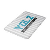 YOL2 Sie Live nur zweimal Zitat blau auf einer bel Badematte (Schrägansicht)