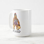 Yolked Hen – Funny Strong Chicken Kettlebell Gym Kaffeetasse (Vorderseite Links)