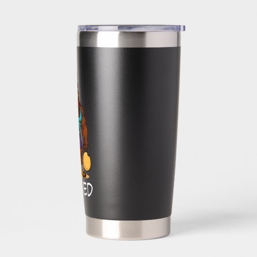 Yolked Rooster – Funny Strong Chicken Kettlebell Thermobecher (Links)