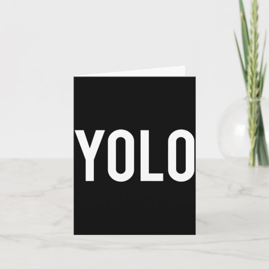 Yolo - Cool New Hip Hop Rap Funny Gift Tee  Karte (Vorderseite)
