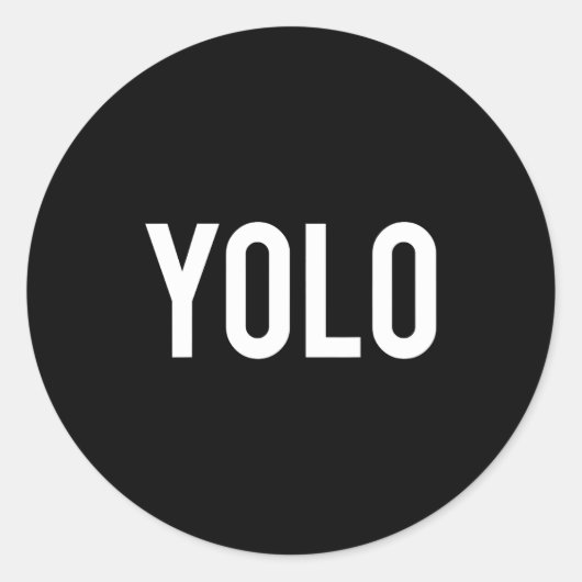 Yolo - Cool New Hip Hop Rap Funny Gift Tee Runder Aufkleber (Vorderseite)