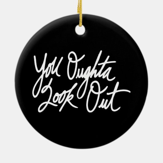 YOLO durch Liebe ich Keramik Ornament (Hinten)