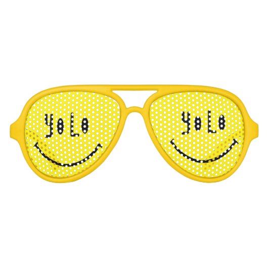 YOLO Funky Face Party Glasses Partybrille (Vorderseite)