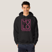 YOLO Graphic Fun You Only Live Once Typography Hoodie (Vorne ganz)