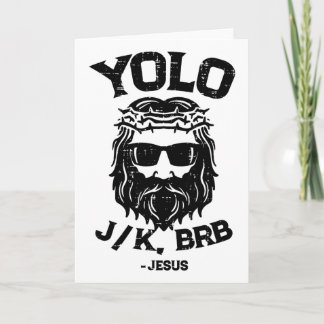Yolo Jk Brb Jesus Funny Easter Day Ressurection Ch Karte