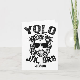 Yolo Jk Brb Jesus Funny Ostertag Auferstehung Ch Karte