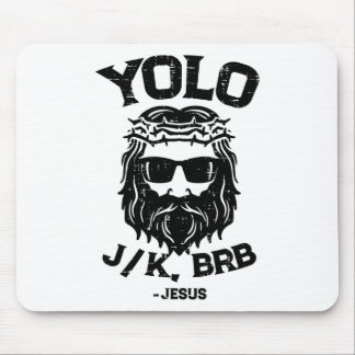 Yolo Jk Brb Jesus Lustiger Ostertag Auferstehung C Mousepad