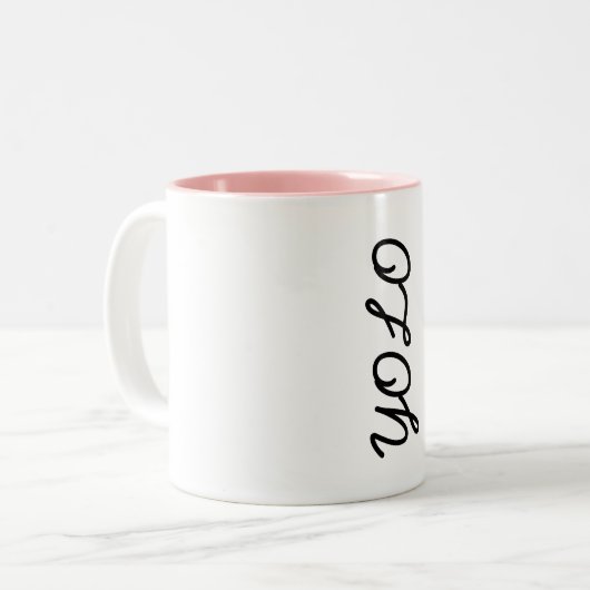 YOLO-Kaffee-Tasse Zweifarbige Tasse (Vorderseite Links)