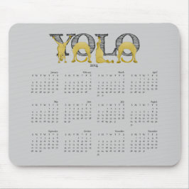 YOLO-Kalender für flexible Pferde 2014 Mousepad