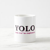 YOLO - Karpfen für Dummköpfe Kaffeetasse (Mittel)