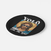 YOLO LOL JK BRB Jesus Funny Oaster Pappteller (Schrägansicht)