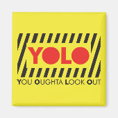 YOLO mit roter Vorsicht Magnet (Vorne)