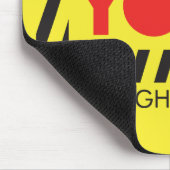 YOLO mit roter Vorsicht Mousepad (Ecke)