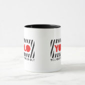 YOLO mit roter Vorsicht Tasse (Zentrum)