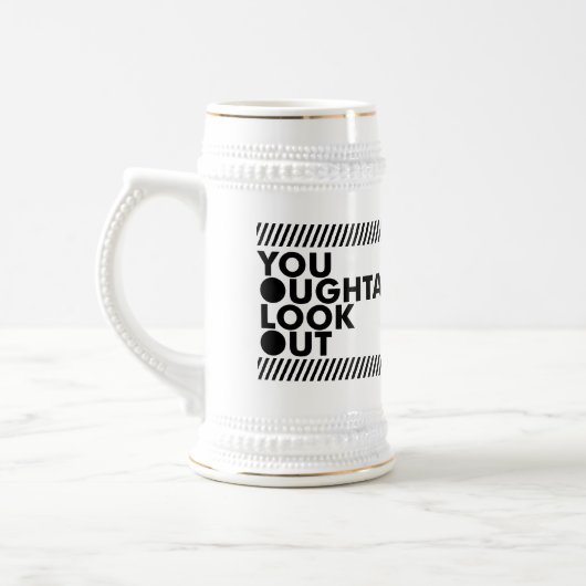 YOLO mit Vorsicht Bierglas (Links)