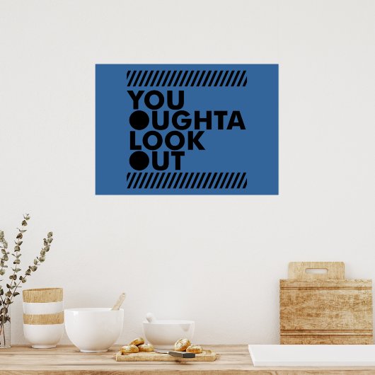 YOLO mit Vorsicht Poster (Küche)