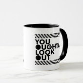 YOLO mit Vorsicht Tasse (VorderseiteRechts)