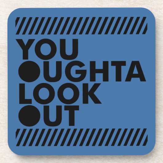 YOLO mit Vorsicht Untersetzer (Vorderseite)