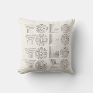 YOLO Monochrome Kissen - Fett Minimalistische Einr