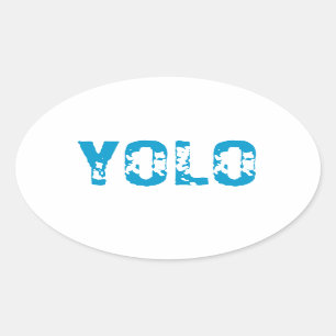 YOLO OVALER AUFKLEBER