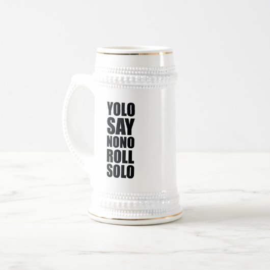 YOLO-Rollensolo Bierglas (Vorderseite Links)