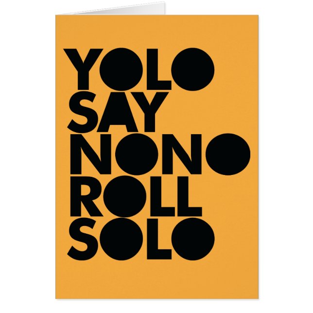 YOLO-Rollensolo gefüllt (Vorne)