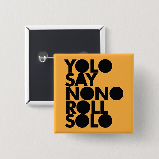 YOLO-Rollensolo gefüllt Button (Vorne & Hinten)