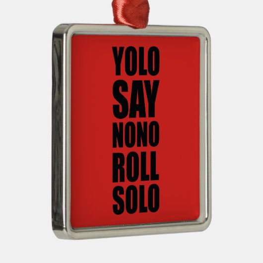 YOLO-Rollensolo Silbernes Ornament (Rechts)